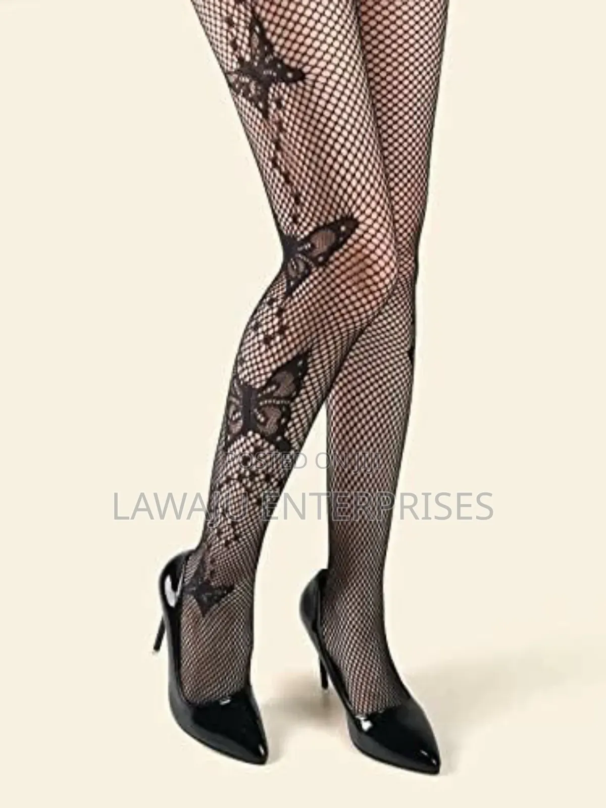 Sheer Mesh Butterfly Stockings