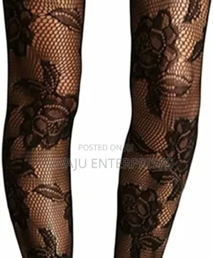 Rose Pattern Fishnet Stockings