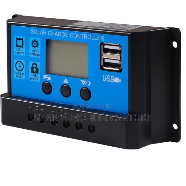 20A Durable. Quality Solar Charge Controller -PWM-LCD Blue.