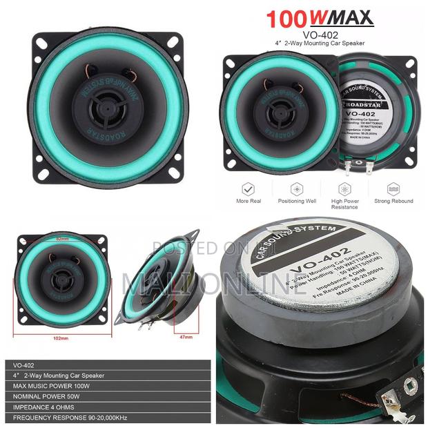 4 Inch VO-402 Audio Loudspeaker Coaxial Speaker Pair