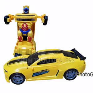 Battery Operated Yellow Deform Toy Cars