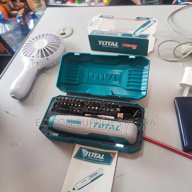 Total 42pcs Cordless Screwdriver 4V Variable Speed + Bits - main view