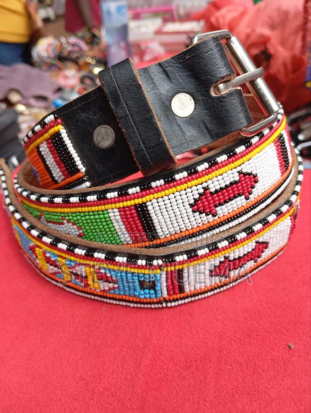 Men Beaded Leather Belts. - thumbnail 11