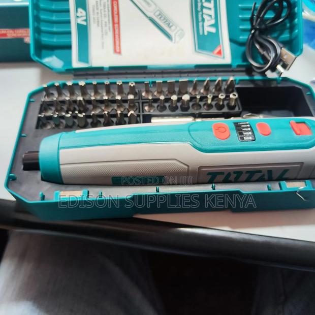 Total 42pcs Cordless Screwdriver 4V Variable Speed + Bits - thumbnail 4