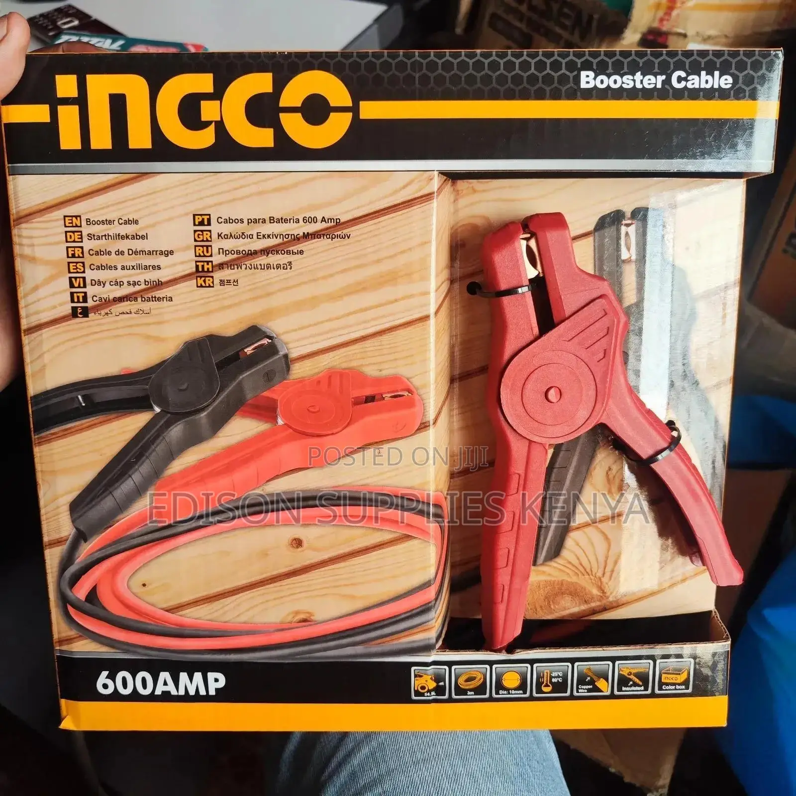 Jumper Cables 600 Amps Ingco Booster Cables Car Battery Jump