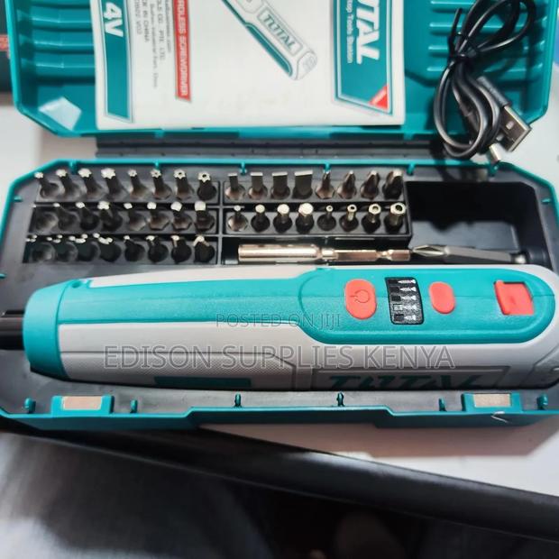 Total 42pcs Cordless Screwdriver 4V Variable Speed + Bits - thumbnail 2