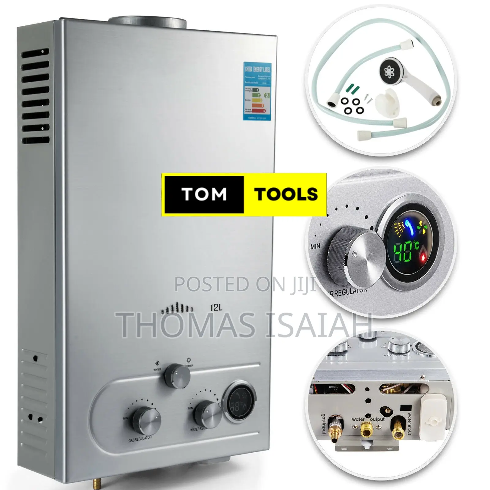 12L LPG Gas Instant Shower Tankless Water Heater