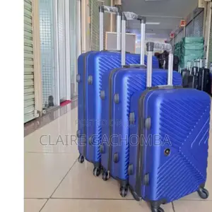 New Blue 3 in 1 Fibre Luxurious Suitcase Briefcase