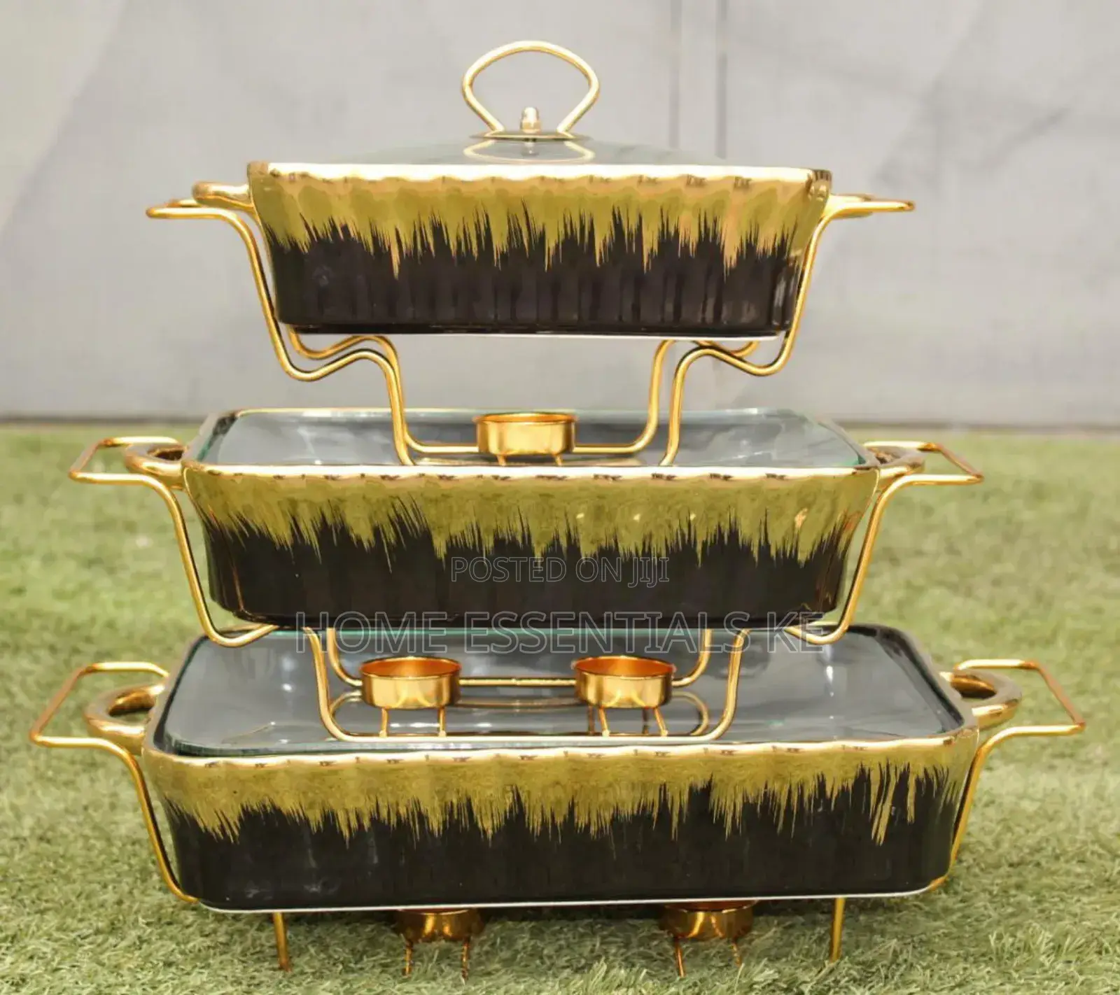 3pcs Ceramic Serving Bowls /Chaffing Dishes