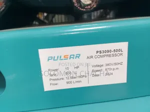Pulsar 500L 10hp Air Compressor Three Phase 180psi 900l/Min