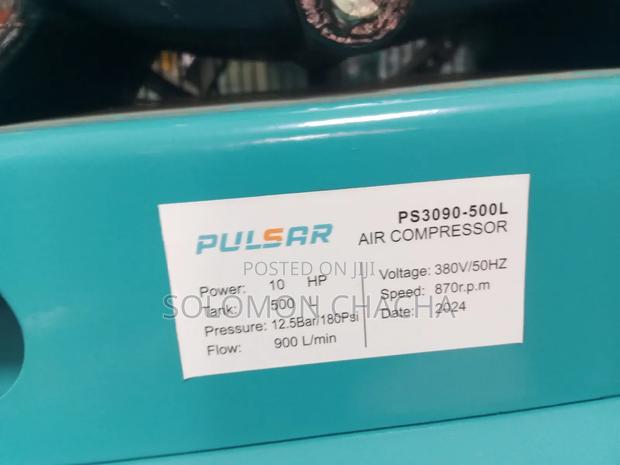 Pulsar 500L 10hp Air Compressor Three Phase 180psi 900l/Min - thumbnail 2