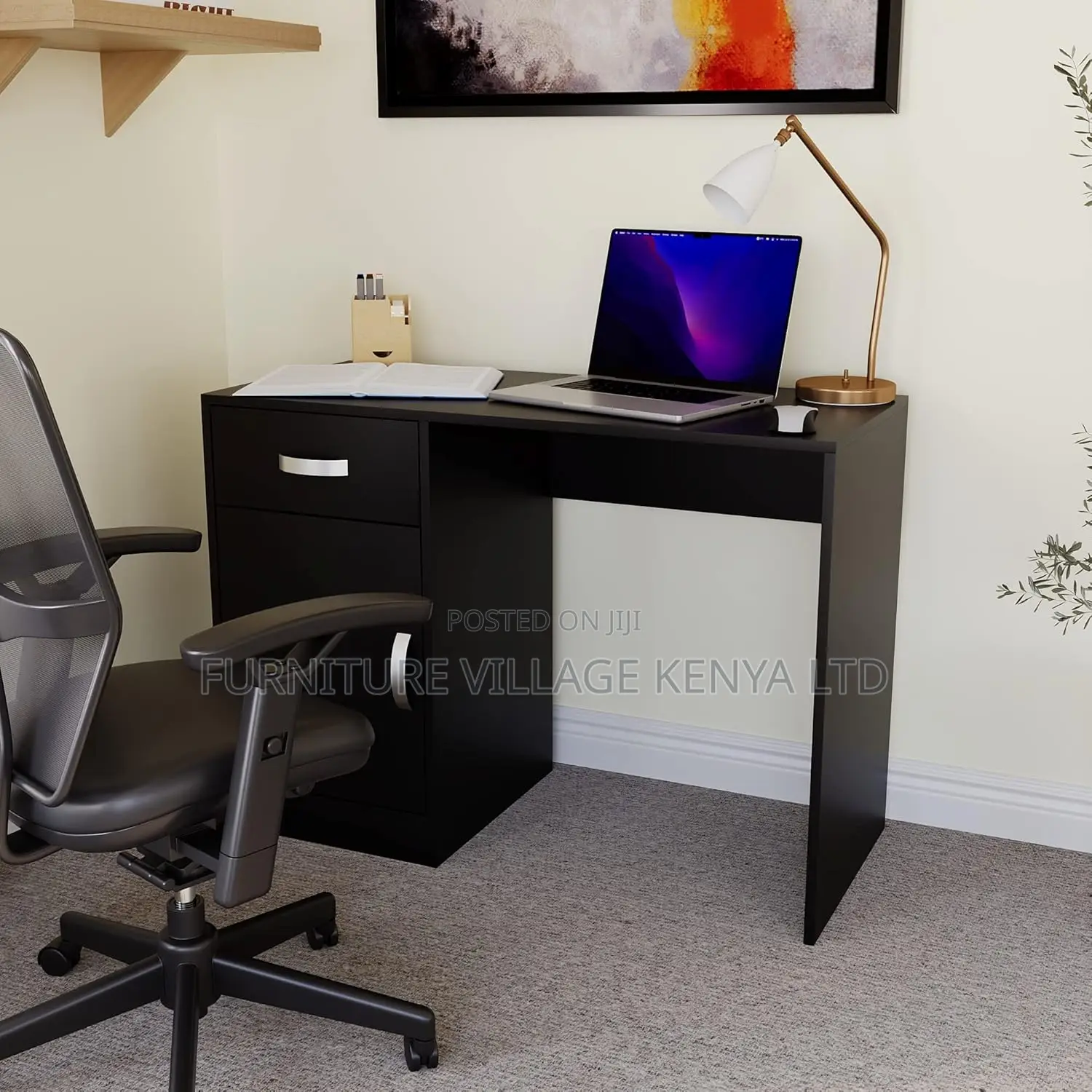 1200mm Home Office Study Desk With Lockable Drawers