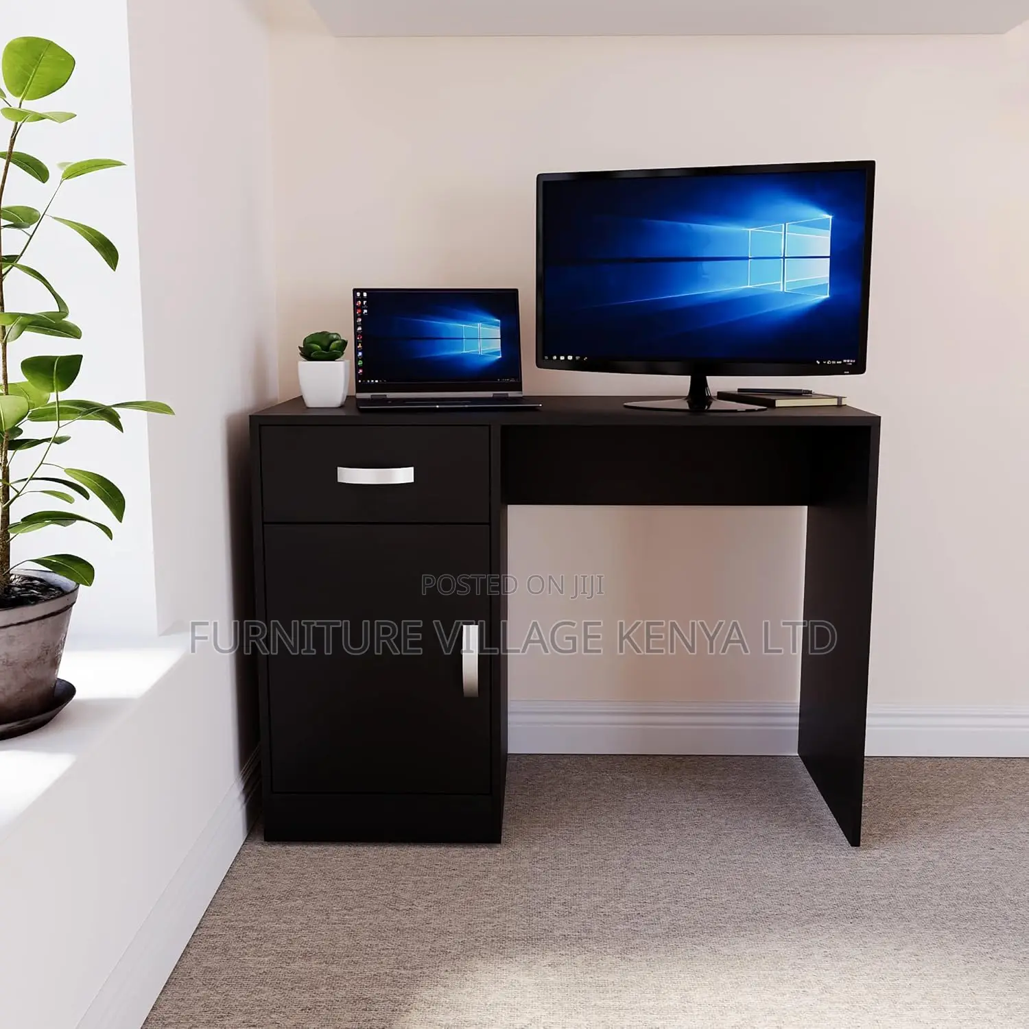 1200mm Home Office Study Desk With Lockable Drawers