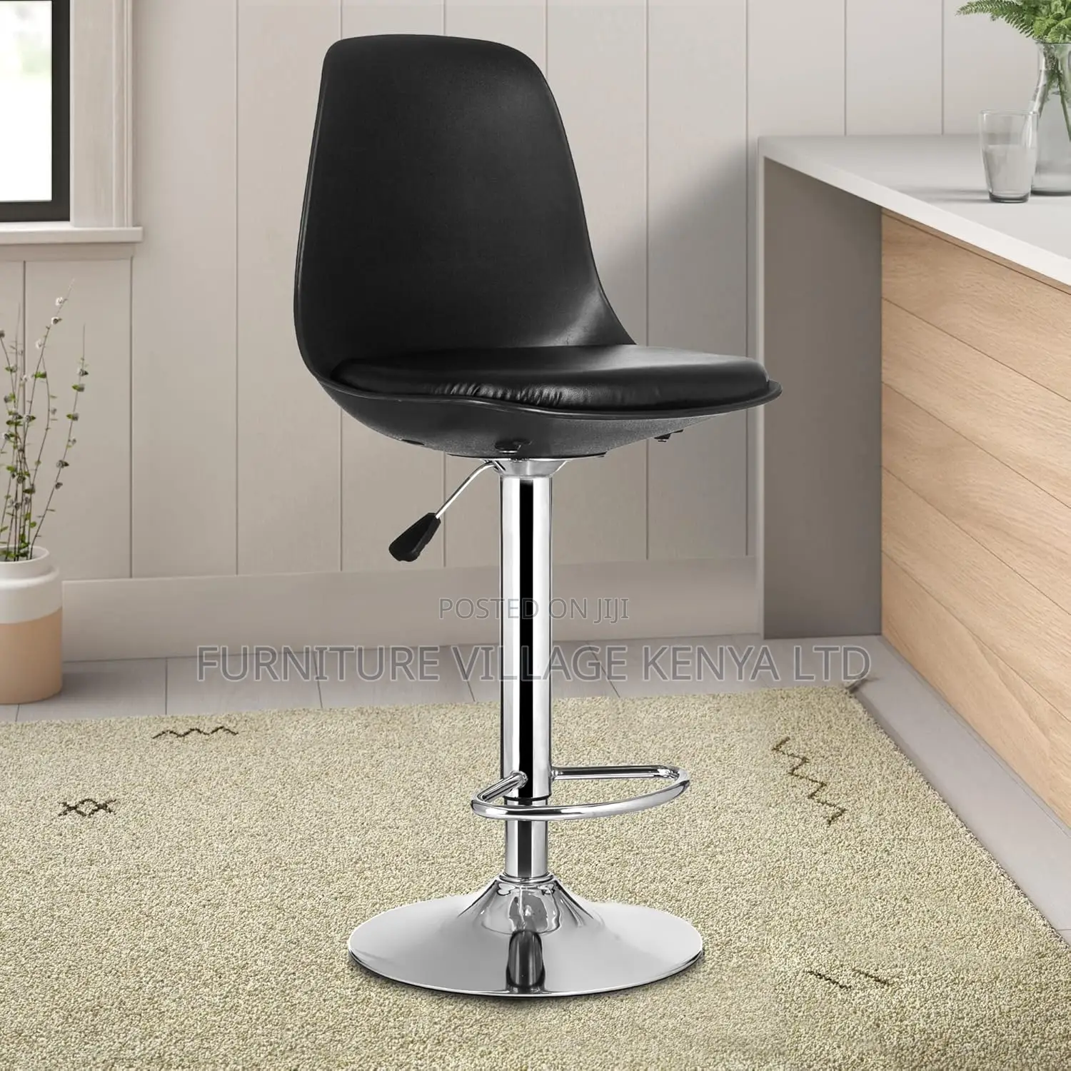 Rapid High Bar Chair/Kitchen Stool in Black