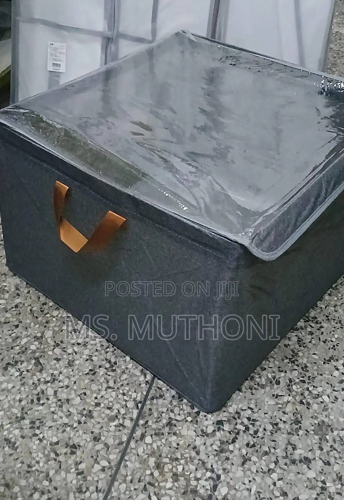 1pc Storage Box With Steel Frame and a Moisture Proof Lid