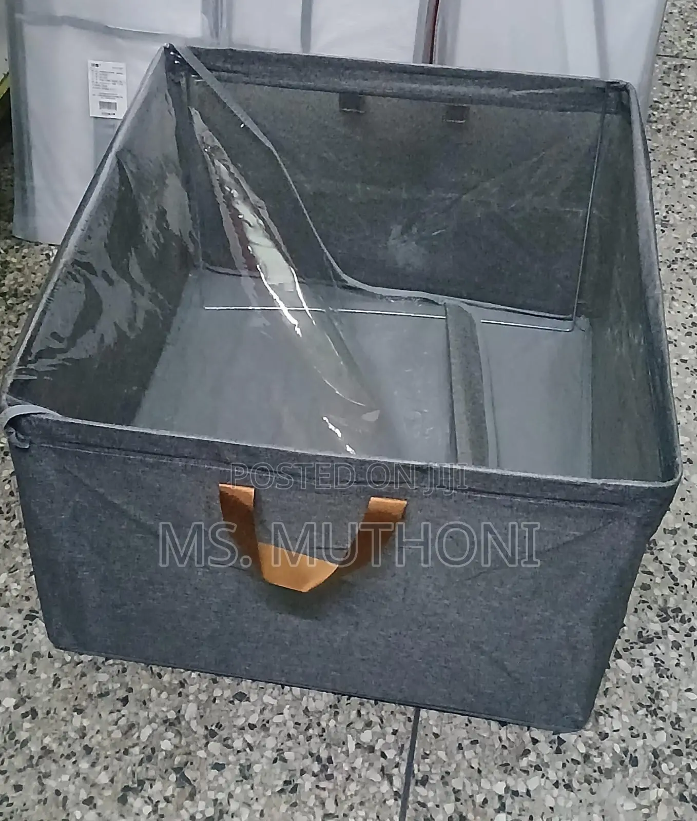 1pc Storage Box With Steel Frame and a Moisture Proof Lid