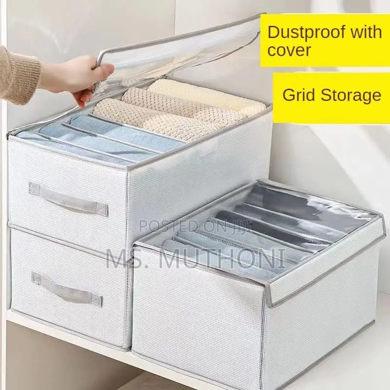 8 Case Jeans/ Pants Organiser With Dust Proof Lid
