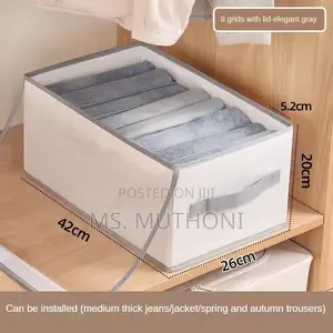 8 Case Jeans/ Pants Organiser With Dust Proof Lid