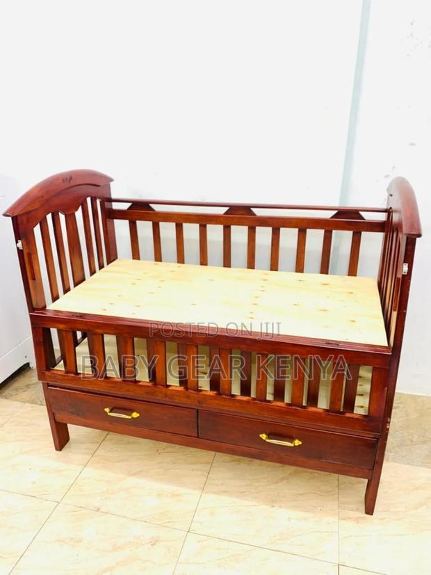 Baby Cot*Mahogany Baby Cot - main view