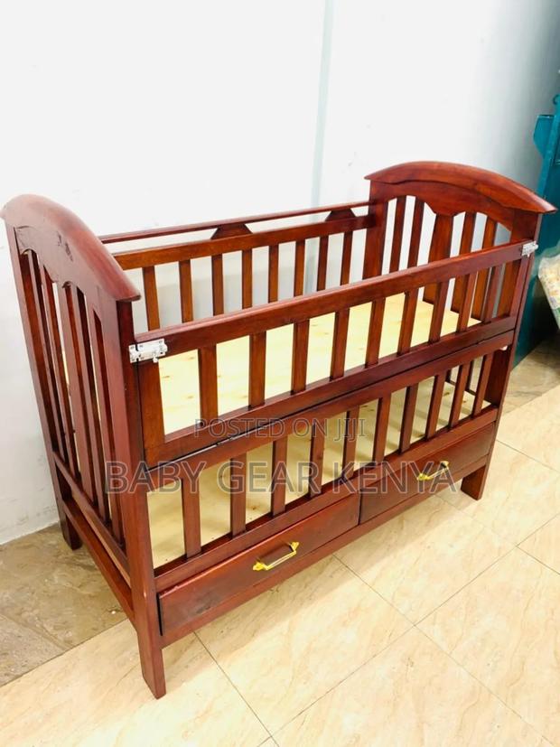 Baby Cot*Mahogany Baby Cot - main view