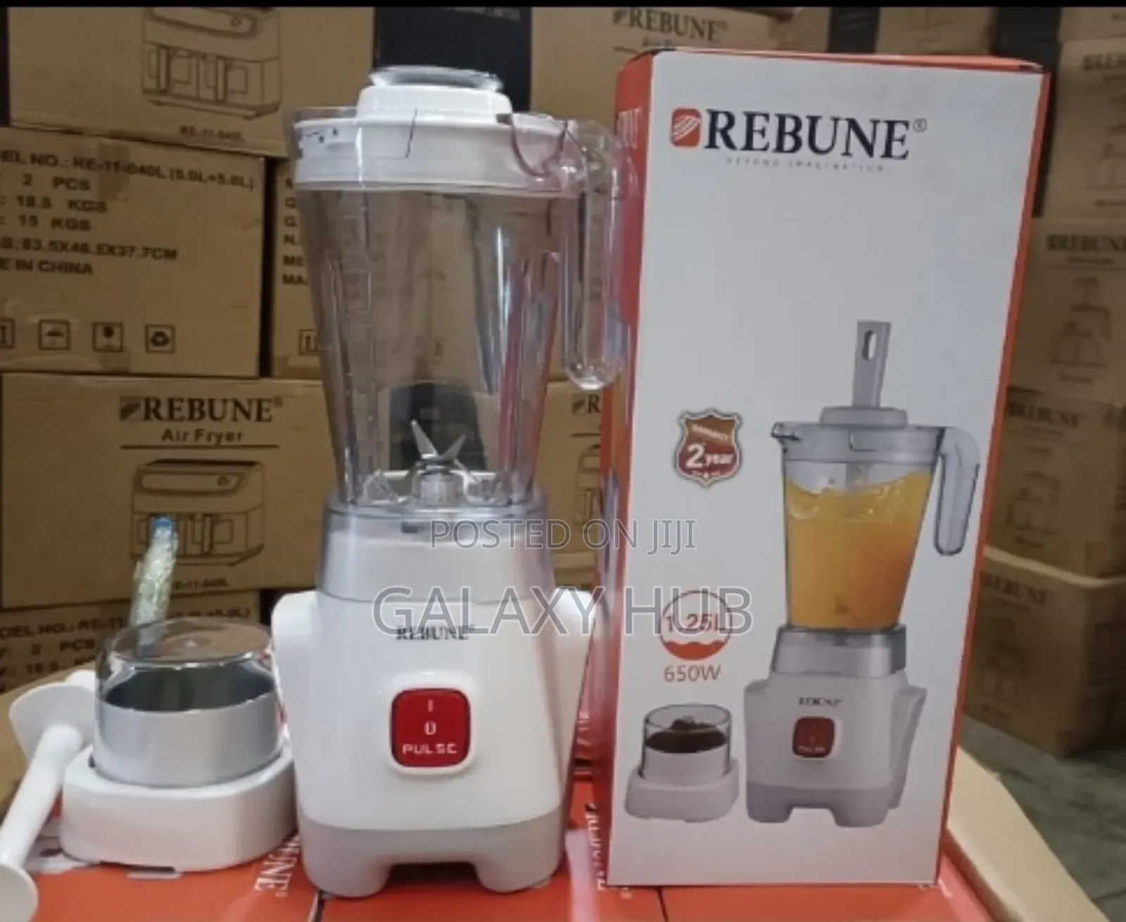 *2 In 1 Rebune Blender Re-2-075
650 Watts
1.25ltrs Jug
