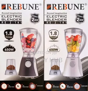 2 In 1 Rebune 1.8 Litres Jug 650 Watts Blender 041