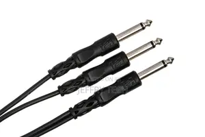 Y Cable 1/4 in TS to Dual 1/4 in TS