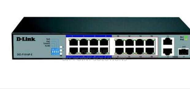 D-Link DES-F1016P-E 16-Port Fast Ethernet Unmanaged LR