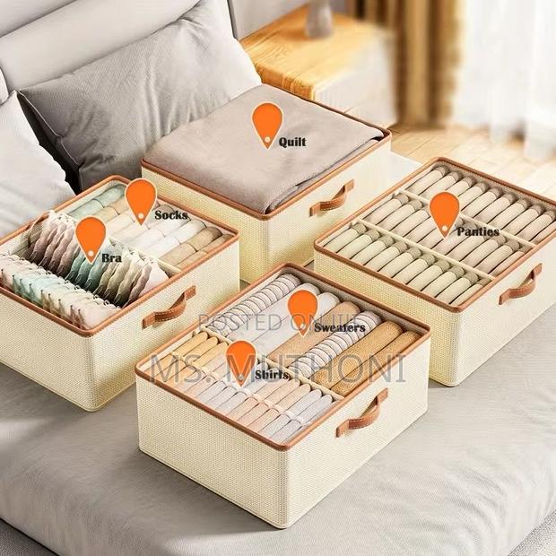 Versatile Foldable Double Compartment Closet Organizer - main view