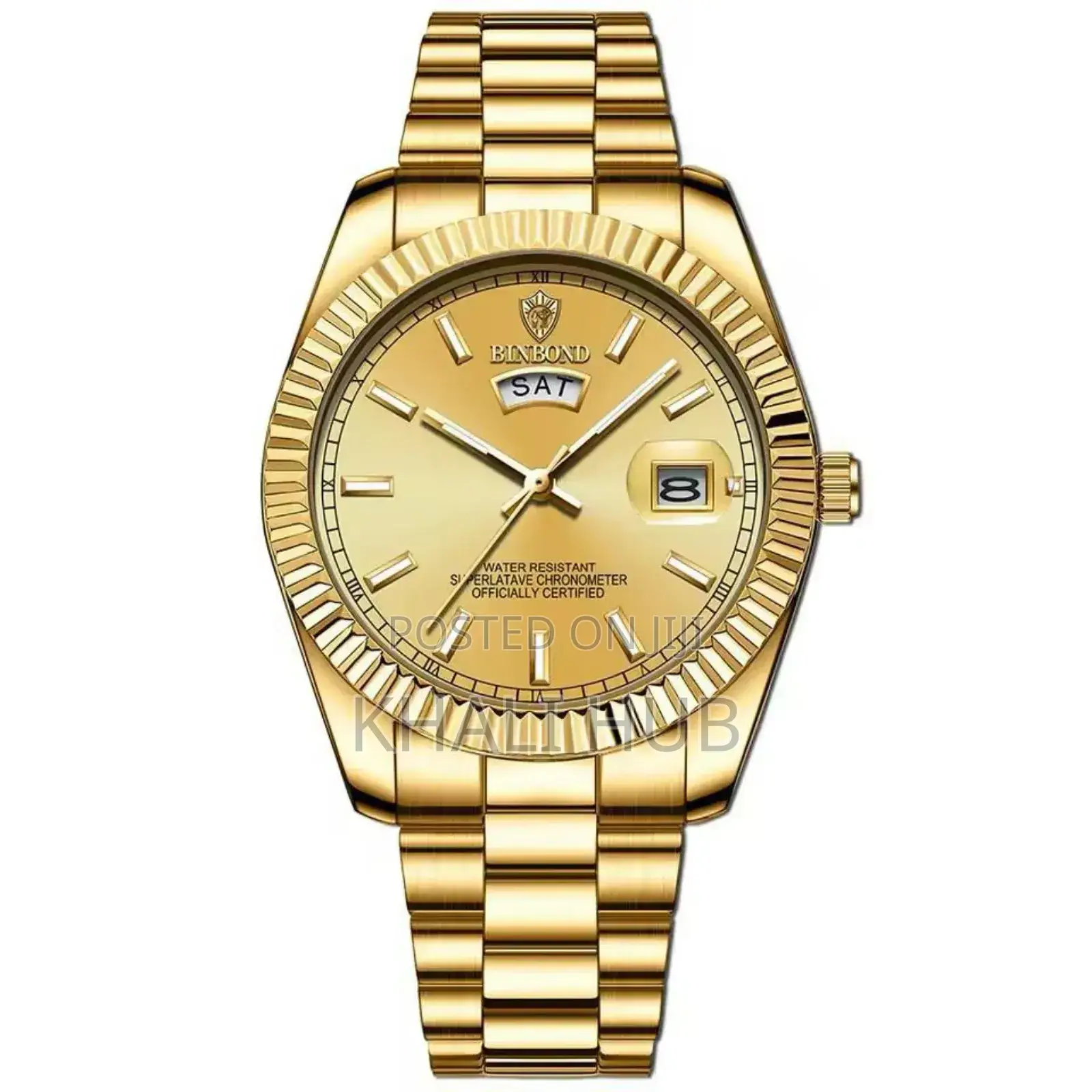 Binbond Gold Dial Male Luxury Watch^^ Luxury Binbond Watch