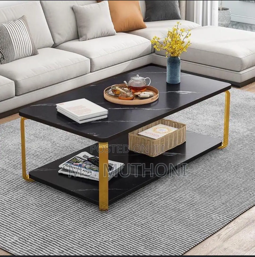 MDF Coffee Table in Black White