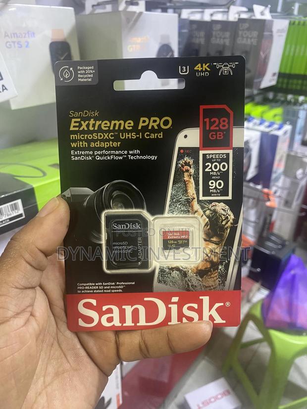 Sandisk 128GB Extreme PRO Microsdxc 200mb/S Memory Card - main view
