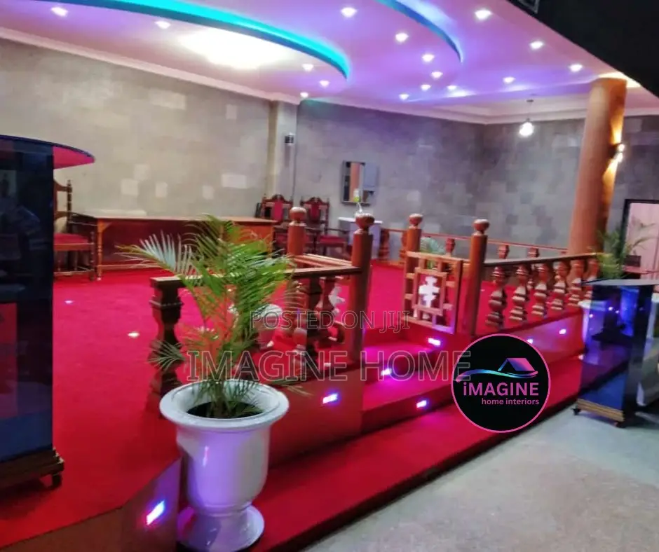Wall to Wall Red Floor Plain Carpet