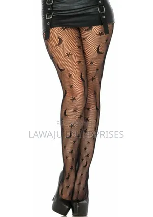 Moon and Star Fishnet Stockings