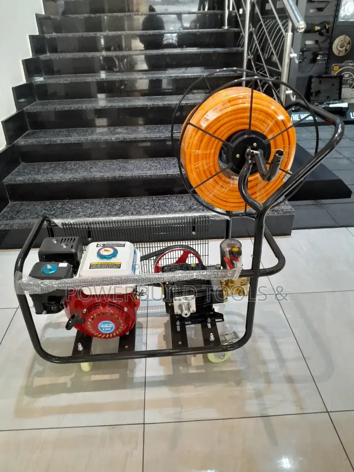 Aico Trolley Sprayer With Handle and 50metre Pipe