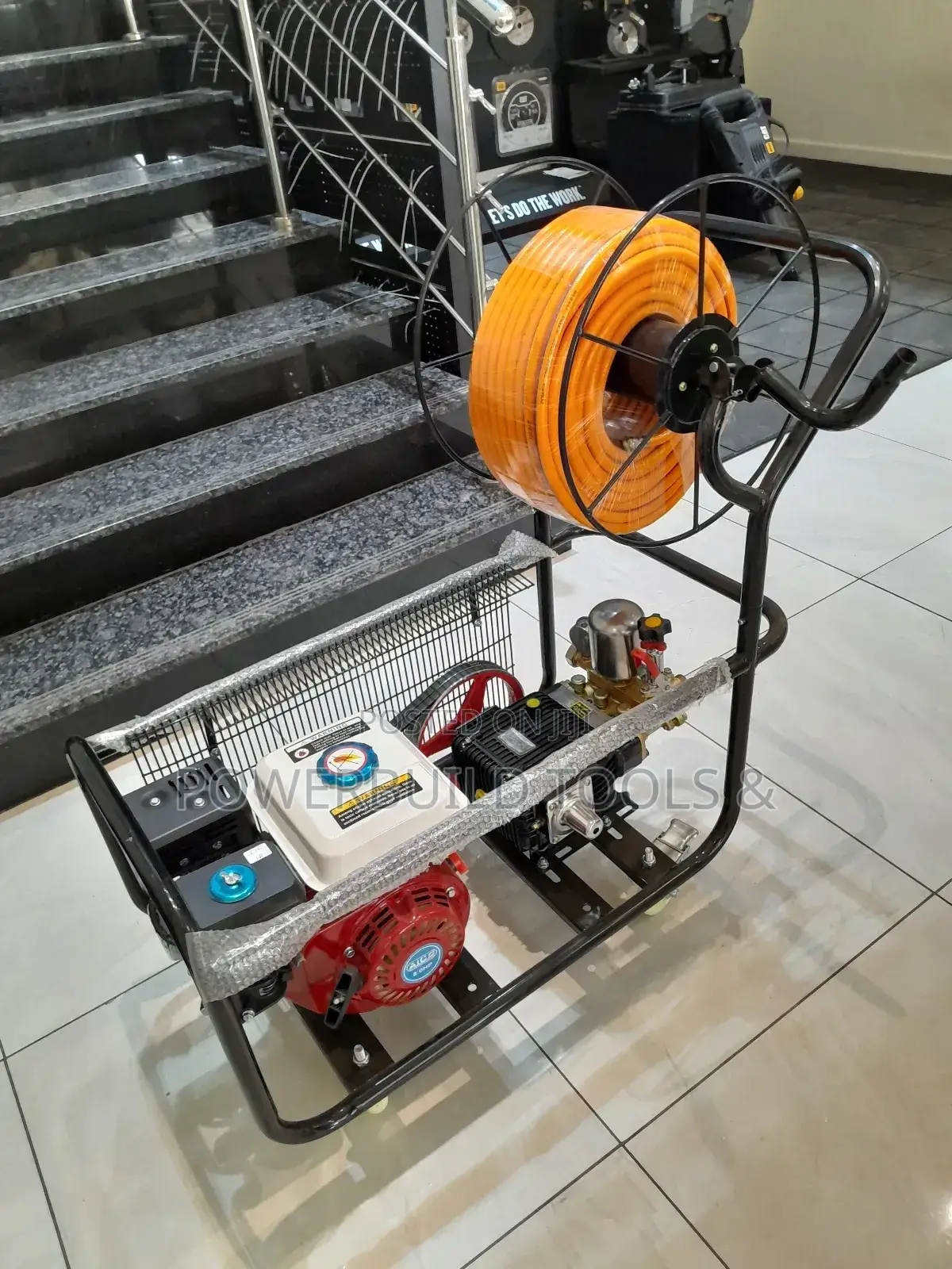 Aico Trolley Sprayer With Handle and 50metre Pipe