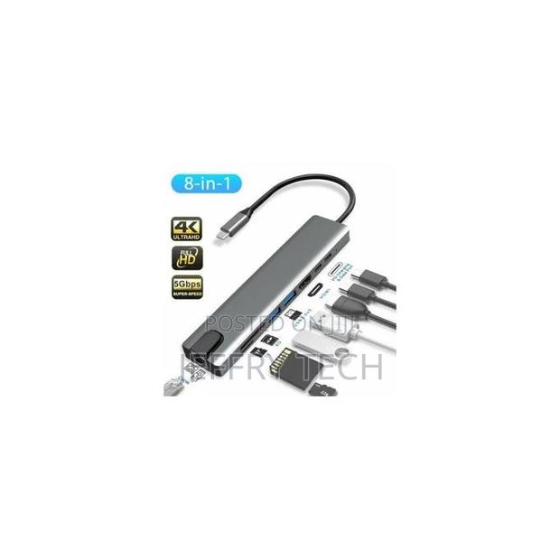 Type-C Adapter 8 in 1 Supports 