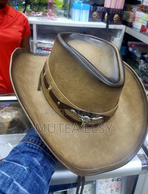 Beige With A Touch Of Coffee Brawn Cowboy Hat - main view