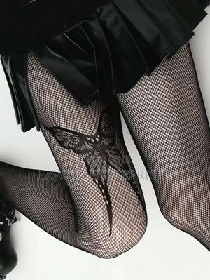 Big Butterfly Pattern Fishnet Stockings - thumbnail 2