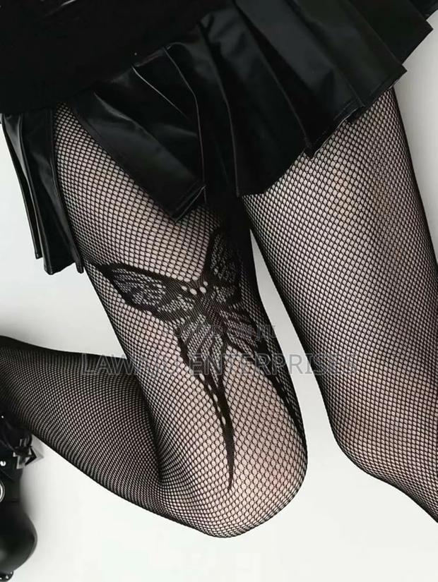 Big Butterfly Pattern Fishnet Stockings - main view