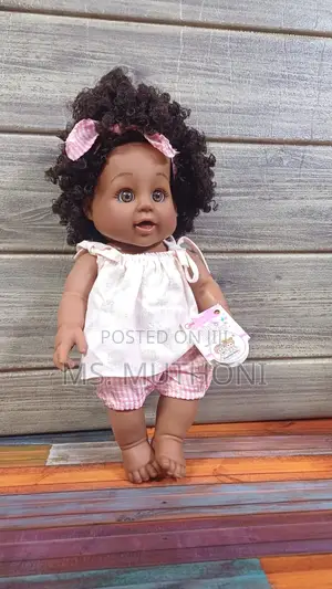 25cm American African Black Girl Doll With Dress