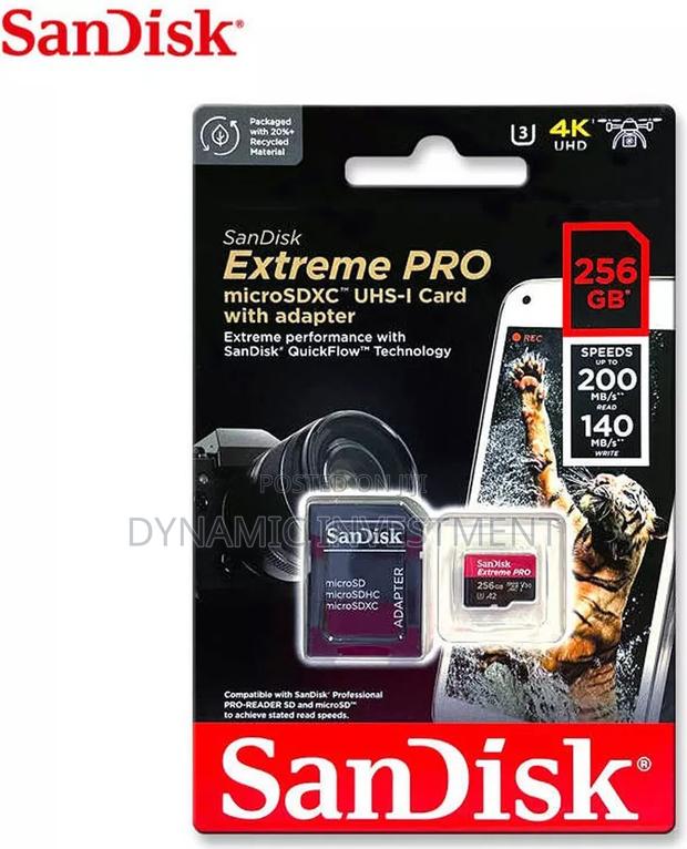 Sandisk 256gb Extreme Pro Microsd Uhs-I Memory Card - main view