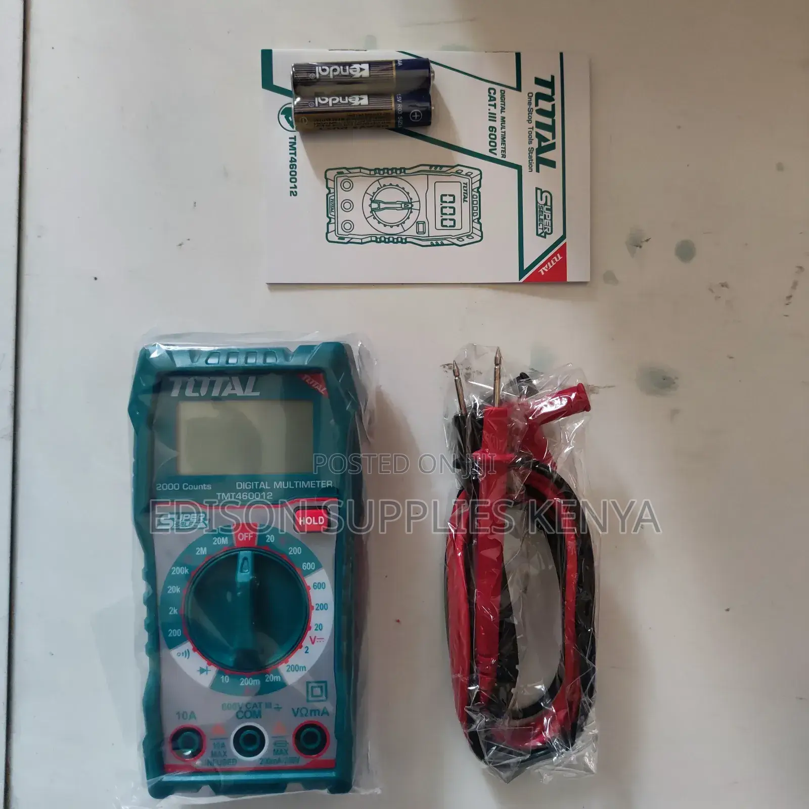 Total Digital Multimeter Tmt460012 - 600v 2000 Count Tester
