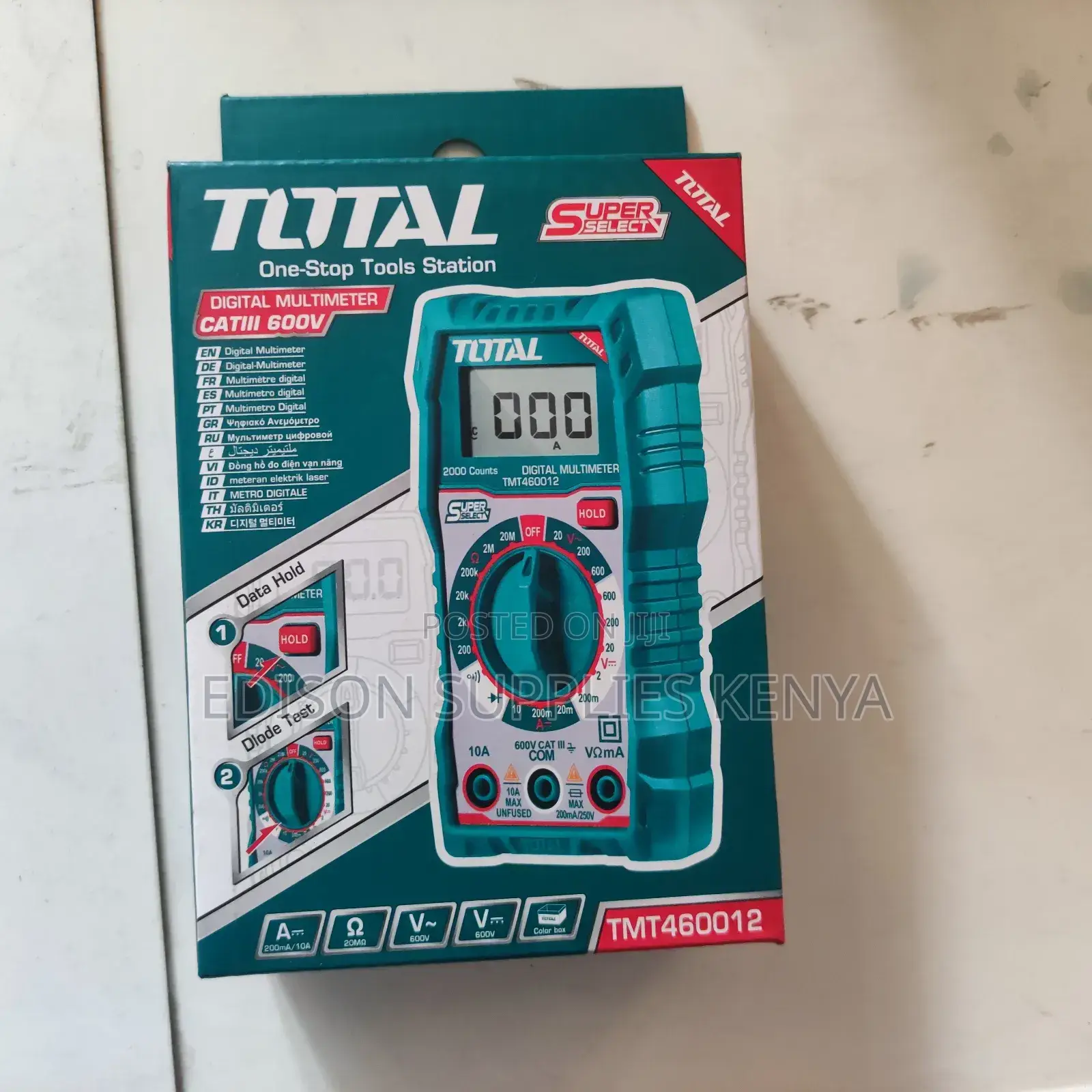Total Digital Multimeter Tmt460012 - 600v 2000 Count Tester