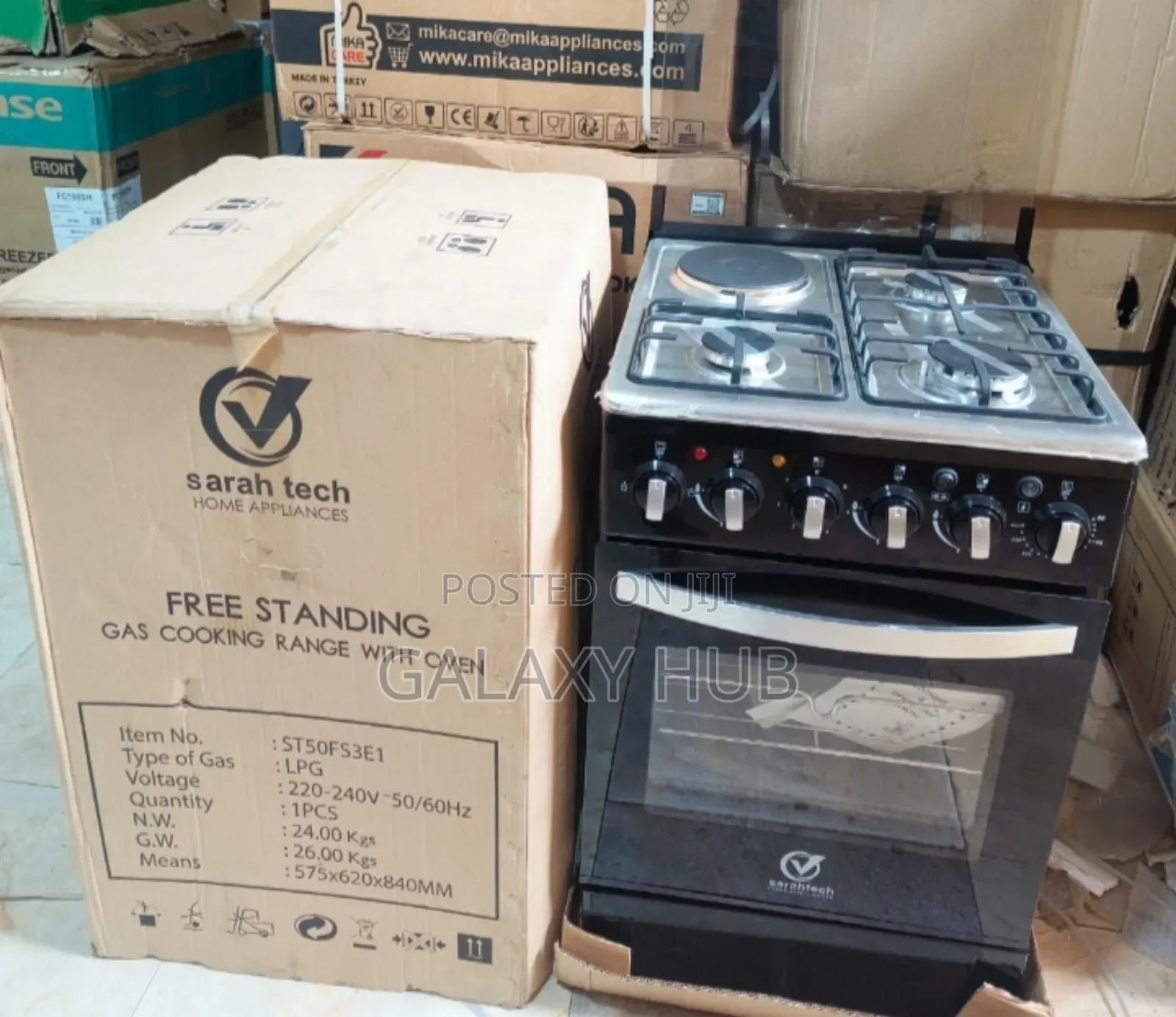 Saratech 3+1 Standing Cooker With Electric Oven 50 by 55