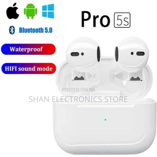 Black/White/Pink Pro 5s TWS Wireless Earbuds in-Ear Stereo