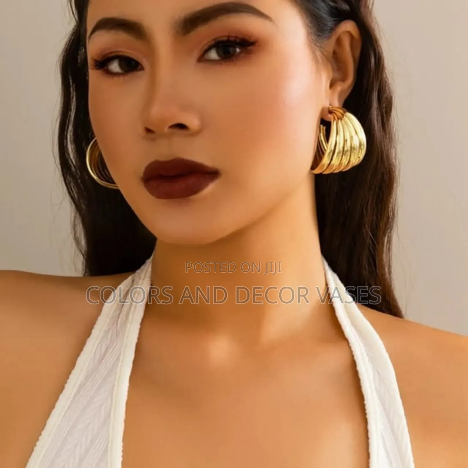 Stripped Statement Earings