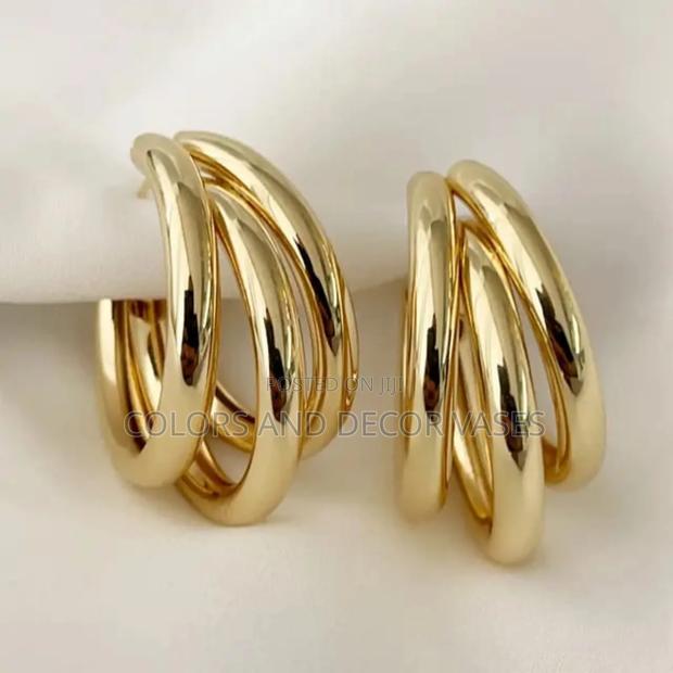 Unique Gold in Colour Earrings - thumbnail 2