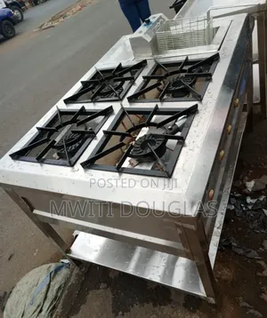 Combined Four Burner, Stainless