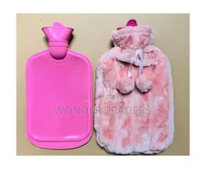 Hot Water Bottles With Faux Fleece Cover . Capacity 2 Litre.